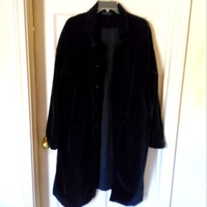 CP SHADES BLACK VELVETEEN MORGAN COAT